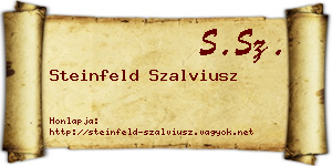Steinfeld Szalviusz névjegykártya